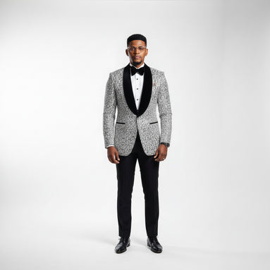 BIOME | Slim-Fit Jacquard Tuxedo – Premium Wedding & Banquet Suit