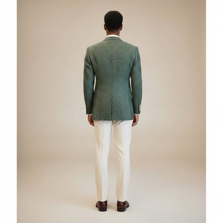 BIOME/The Emerald Houndstooth Double-Breasted Suit