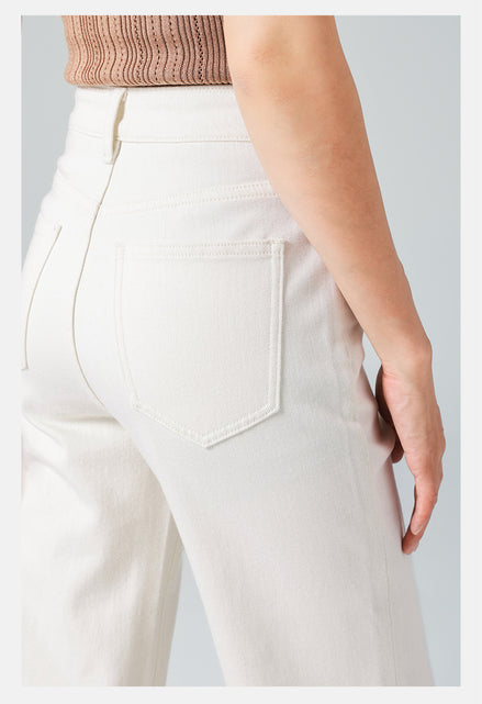 High-Waist Micro Flared Jeans - Truffle White | Autumn 2025