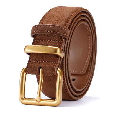 Women's Leather Belt - Premium Cowhide with Pin Buckle