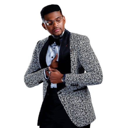 BIOME | Slim-Fit Jacquard Tuxedo – Premium Wedding & Banquet Suit