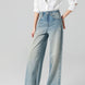 Frayed High-Waist Wide-Leg Jeans - Nostalgic Light Blue | Spring 2026